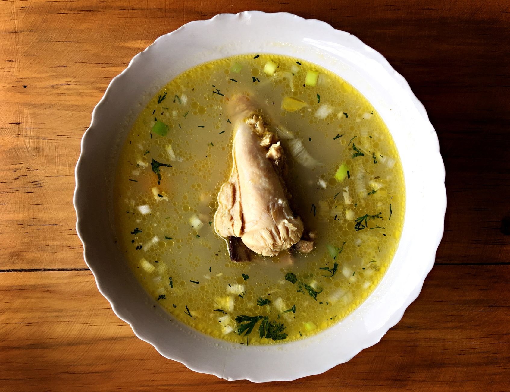 Homemade soup on a kitchen table during a buy nothing day UK experiment